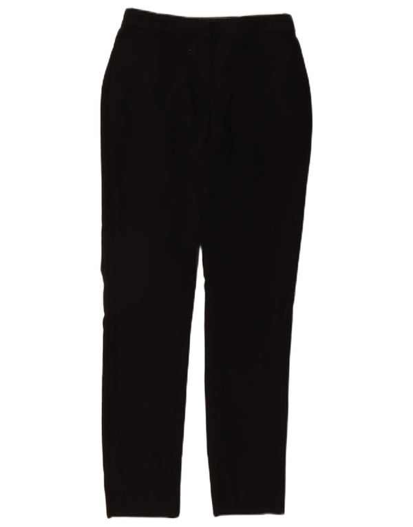 Zara Slim Chino-bukser til kvinder XS W24 L28 Sort plettet bomuld