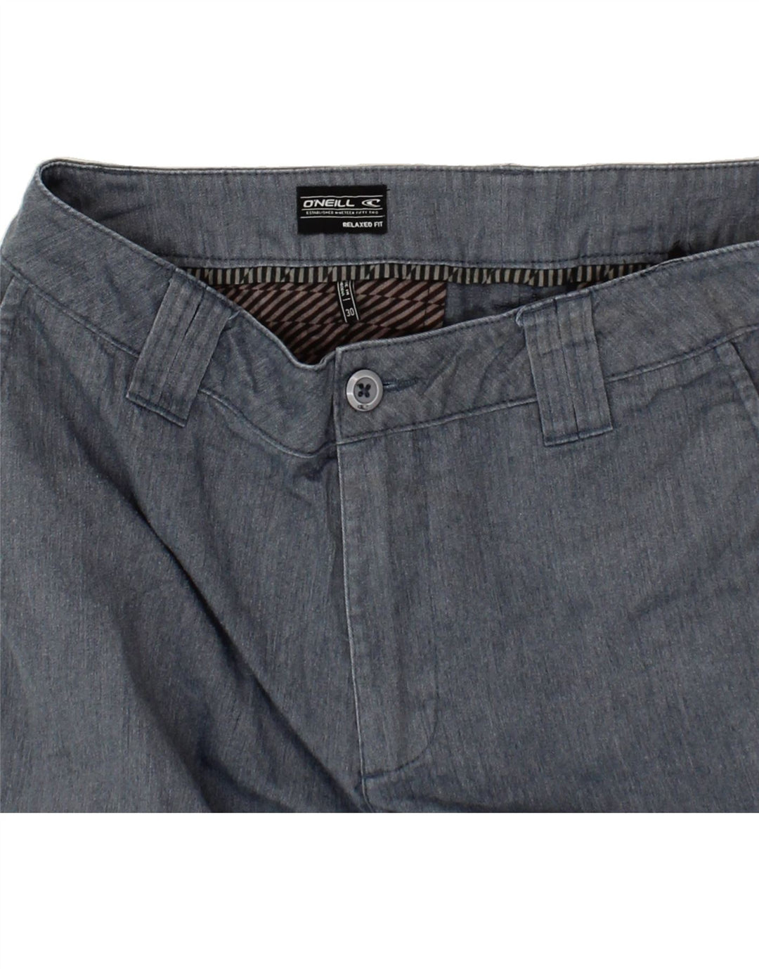 O'NEILL Mens Relaxed Fit Chino Shorts W30 Medium Grey Polyester Vintage O'Neill and Second-Hand O'Neill from Messina Hembry 