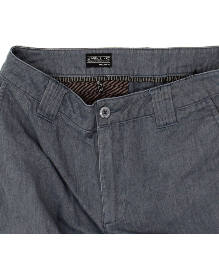 O'NEILL Mens Relaxed Fit Chino Shorts W30 Medium Grey Polyester Vintage O'Neill and Second-Hand O'Neill from Messina Hembry 