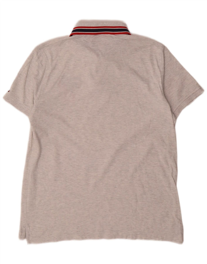 Tommy Hilfiger Herre Grafisk Polo Shirt Stor Grå Flecked