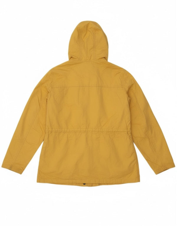 Fat Face Dame Hooded Utility Jacket UK 12 Medium Yellow Polyester