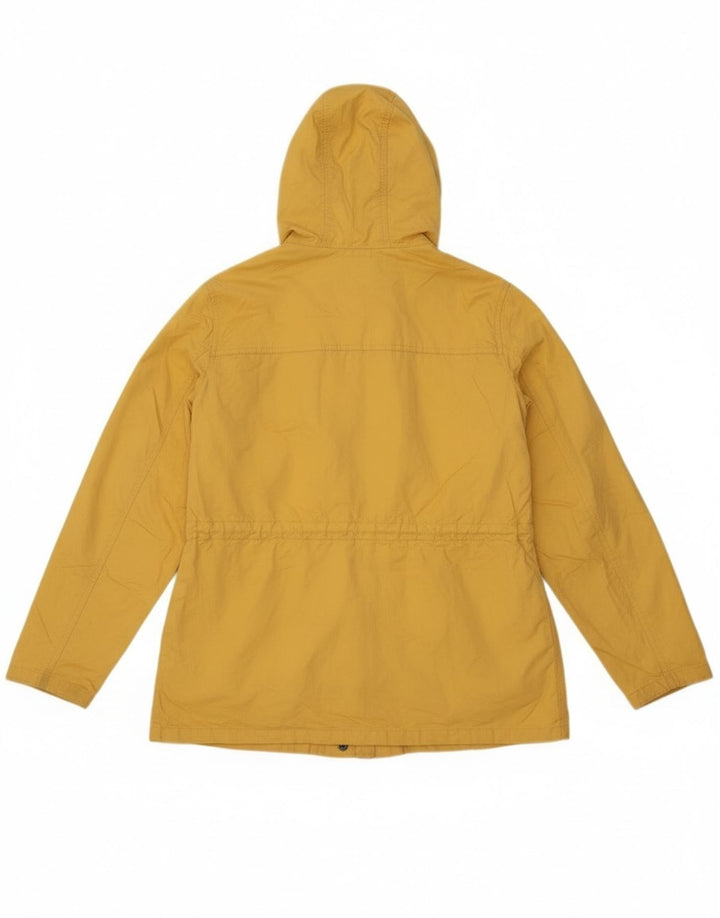 Fat Face Dame Hooded Utility Jacket UK 12 Medium Yellow Polyester