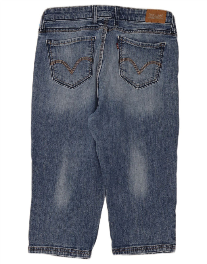 LEVI'S Dame Capri Jeans US 12 Large W31 L18 Blå Bomuld