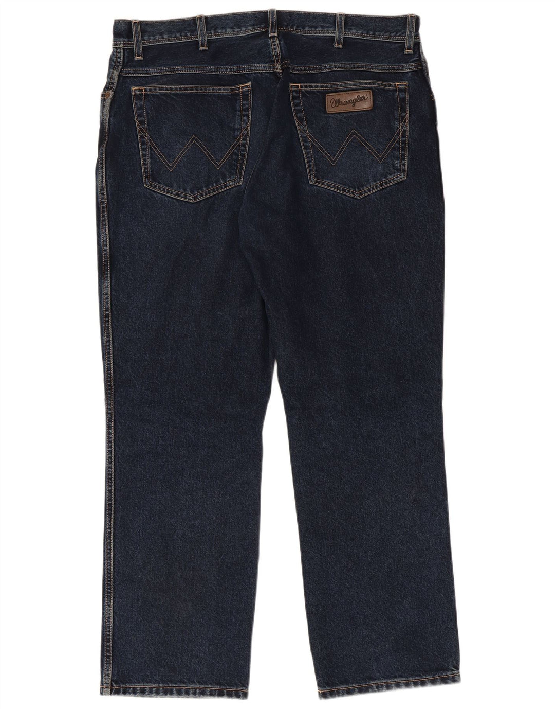 WRANGLER Straight jeans til mænd W38 L30 Marineblå bomuld