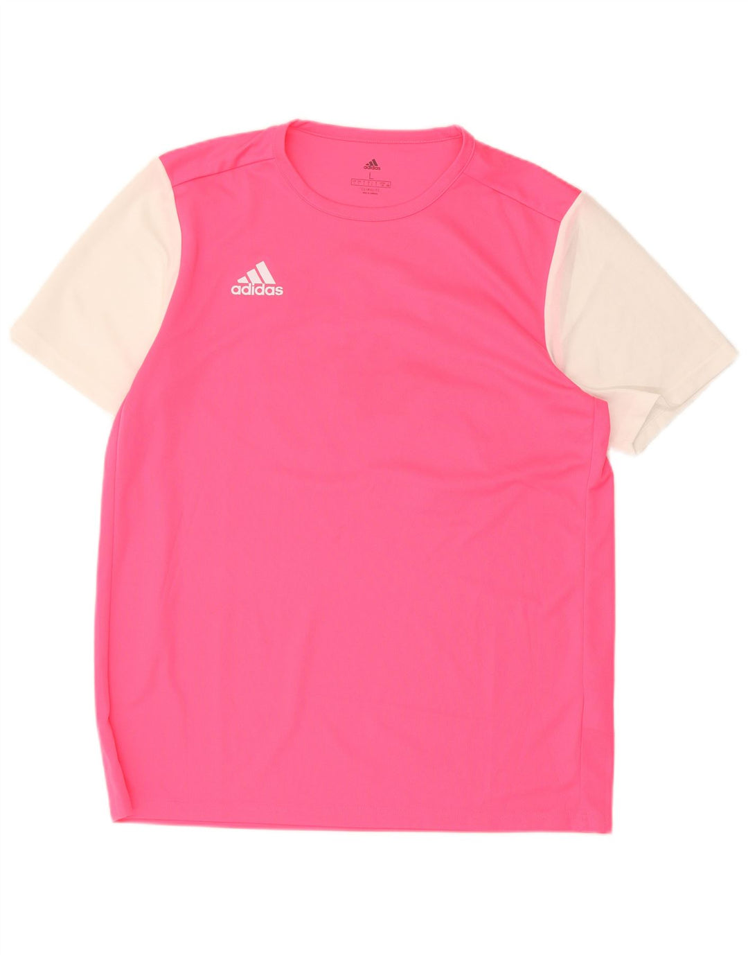 ADIDAS Herre Climalite Grafisk T-Shirt Top Stor Pink Colourblock Polyester