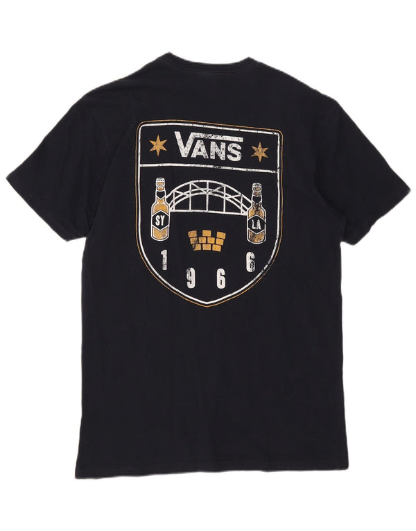 Vans Herre grafisk T-shirt Top Medium Marineblå Bomuld