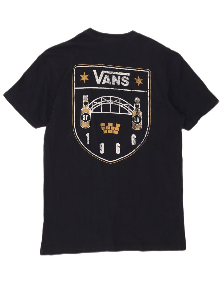 Vans Herre grafisk T-shirt Top Medium Marineblå Bomuld