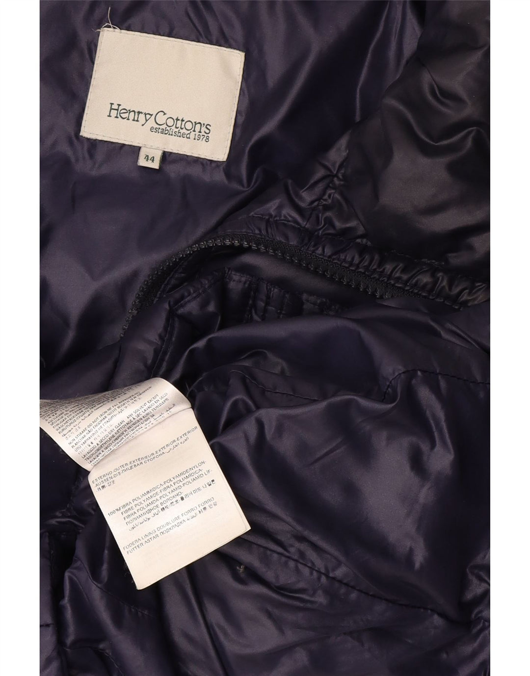 Henry Cottons polstret jakke til kvinder IT 44 Medium Navyblå polyamid