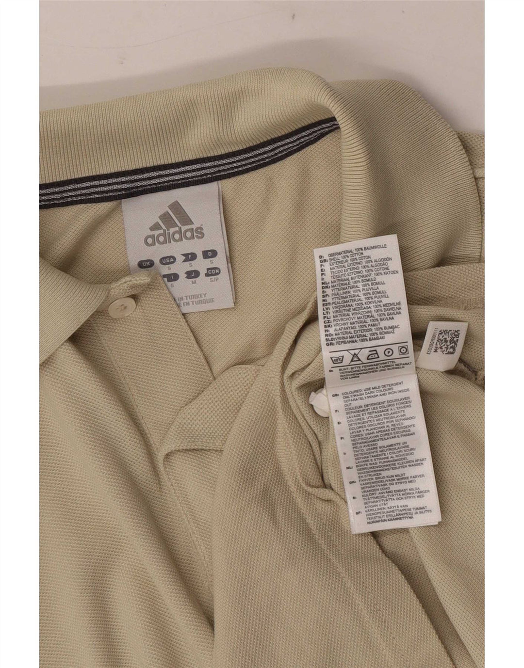 Adidas Polo Shirt til mænd, lille beige bomuld