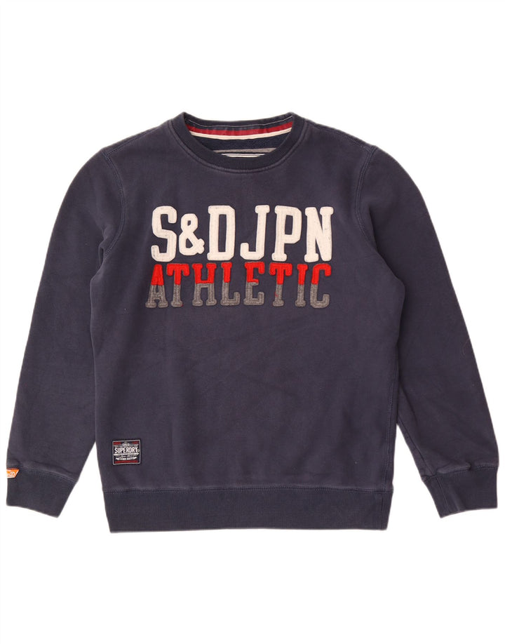 Superdry grafisk sweatshirt til mænd XL marineblå bomuld