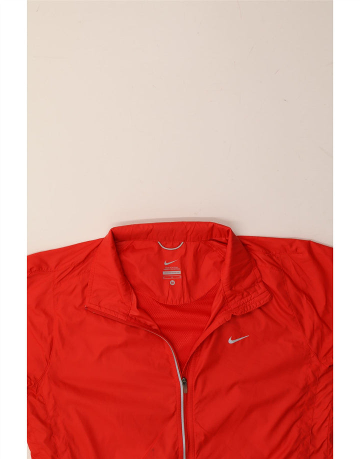 NIKE Womens Tracksuit Top Jacket UK 14 Medium Red Nylon Vintage Nike and Second-Hand Nike from Messina Hembry 