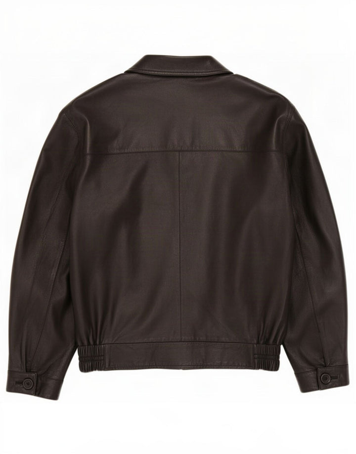 Vintage herre læderjakke IT 52 XL Sort