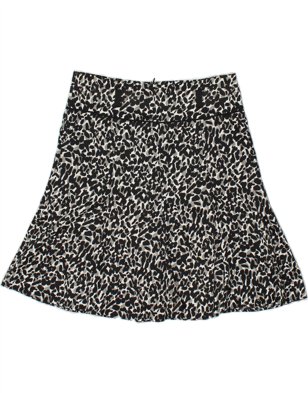 ESPRIT Womens Abstract Pattern A-Line Skirt UK 14 Large W34  Black Vintage Esprit and Second-Hand Esprit from Messina Hembry 