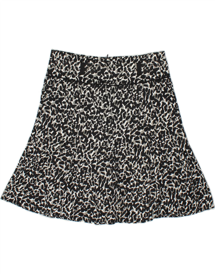 ESPRIT Womens Abstract Pattern A-Line Skirt UK 14 Large W34  Black Vintage Esprit and Second-Hand Esprit from Messina Hembry 