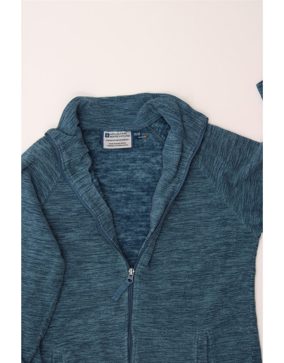 MOUNTAIN WAREHOUSE Mens Fleece Jacket UK 34 XS Blue Flecked Polyester Vintage Mountain Warehouse and Second-Hand Mountain Warehouse from Messina Hembry 