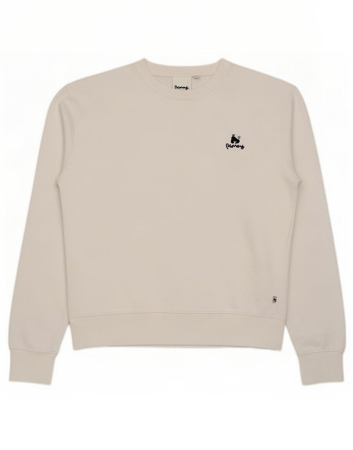 Penge Herre Sweatshirt Jumper Medium Hvid Bomuld