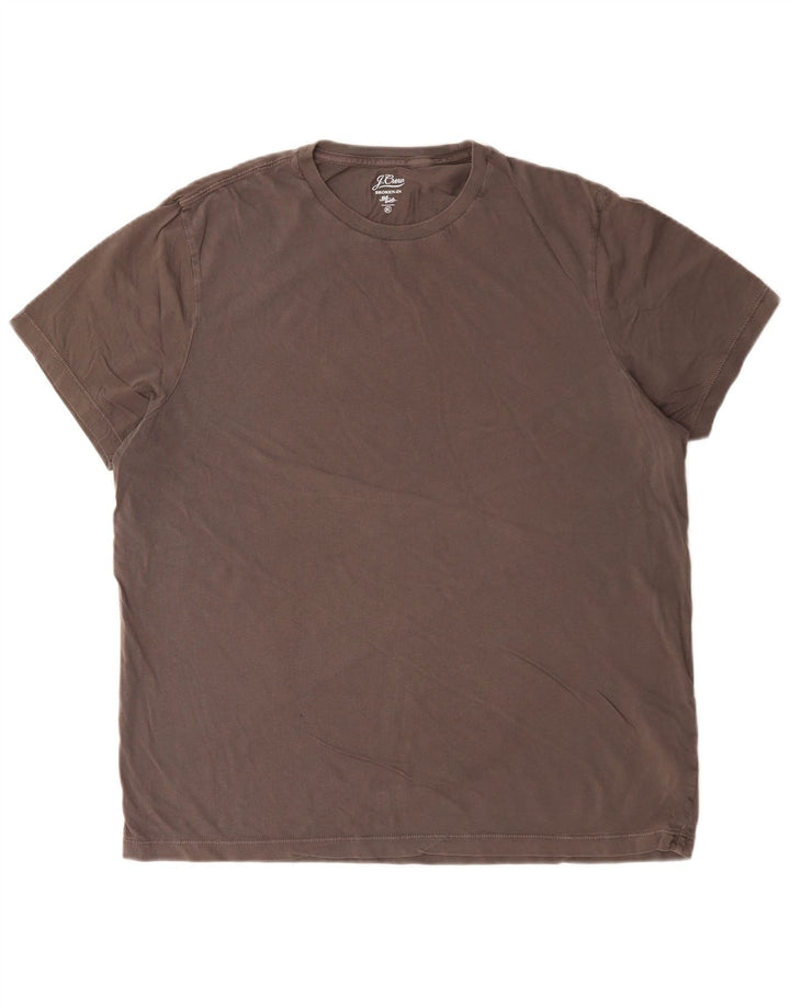 J. Crew Herre T-Shirt Top XL Brun Bomuld