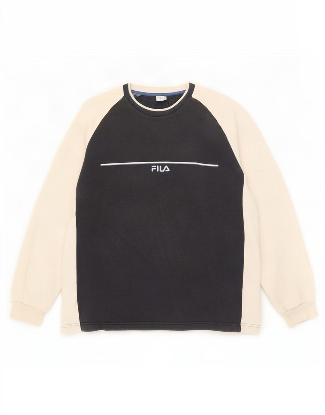 Fila Sweatshirt til mænd IT 52/54 Large Navy Blue Colourblock Bomuld