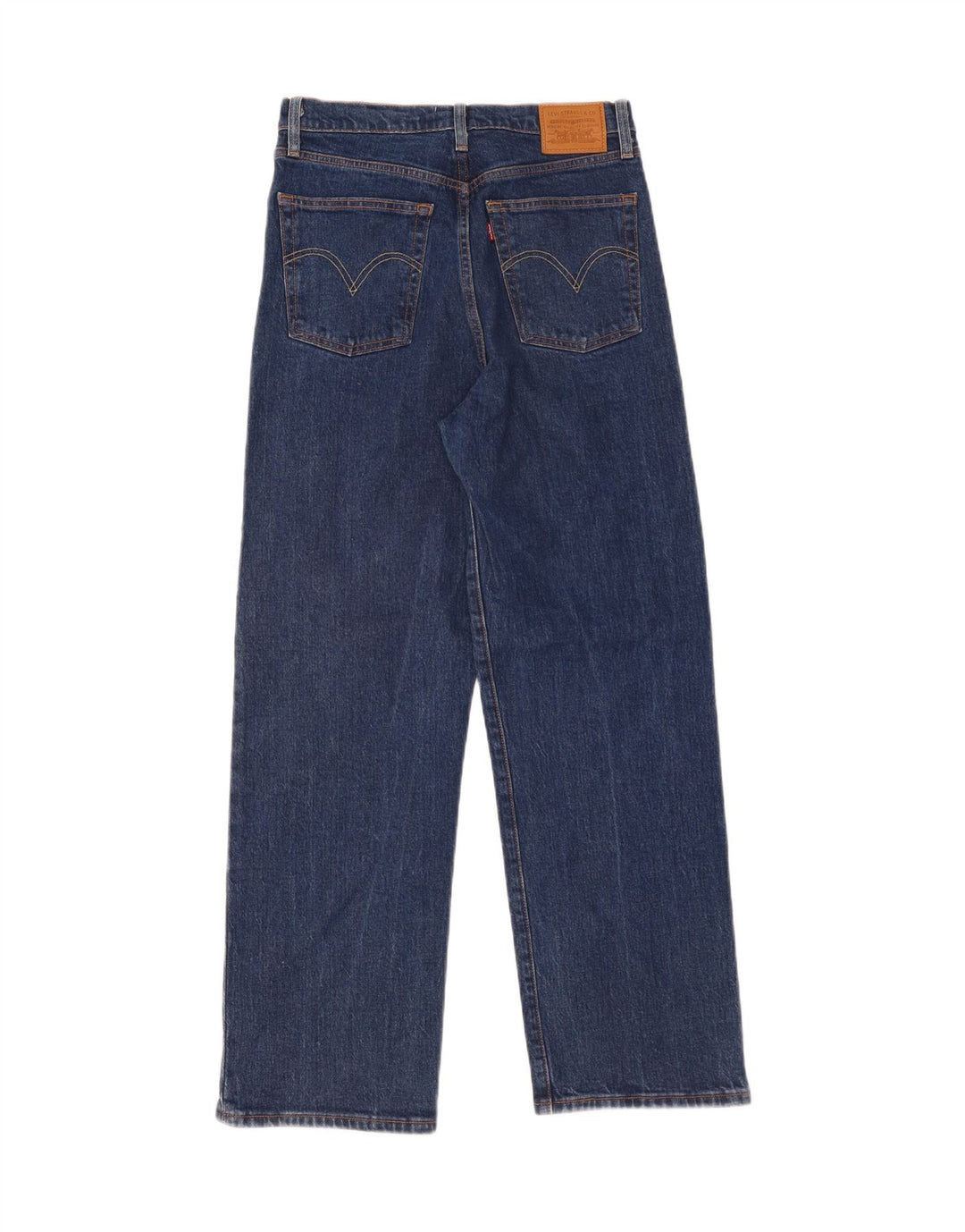 LEVI'S Dame Ribcage Straight Jeans W30 L29 Blå Bomuld
