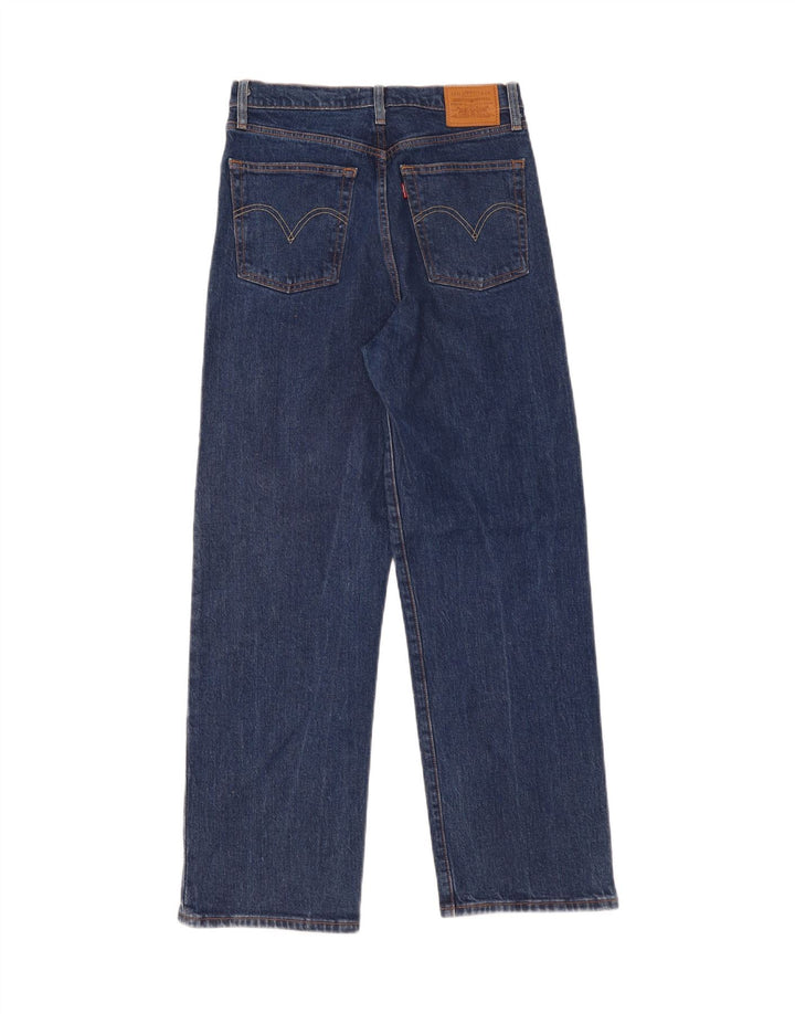 LEVI'S Dame Ribcage Straight Jeans W30 L29 Blå Bomuld