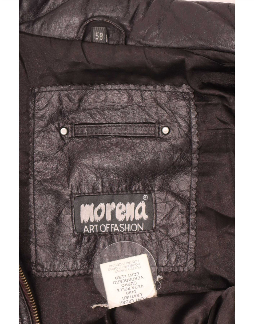 Morena Herre Læderjakke UK 44 2XL Navy Blue Biker