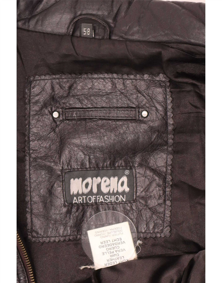 Morena Herre Læderjakke UK 44 2XL Navy Blue Biker