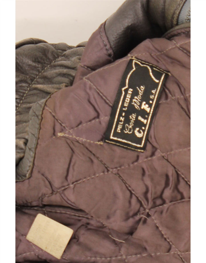 Vintage herre læderjakke UK 36 Lille brunt læder