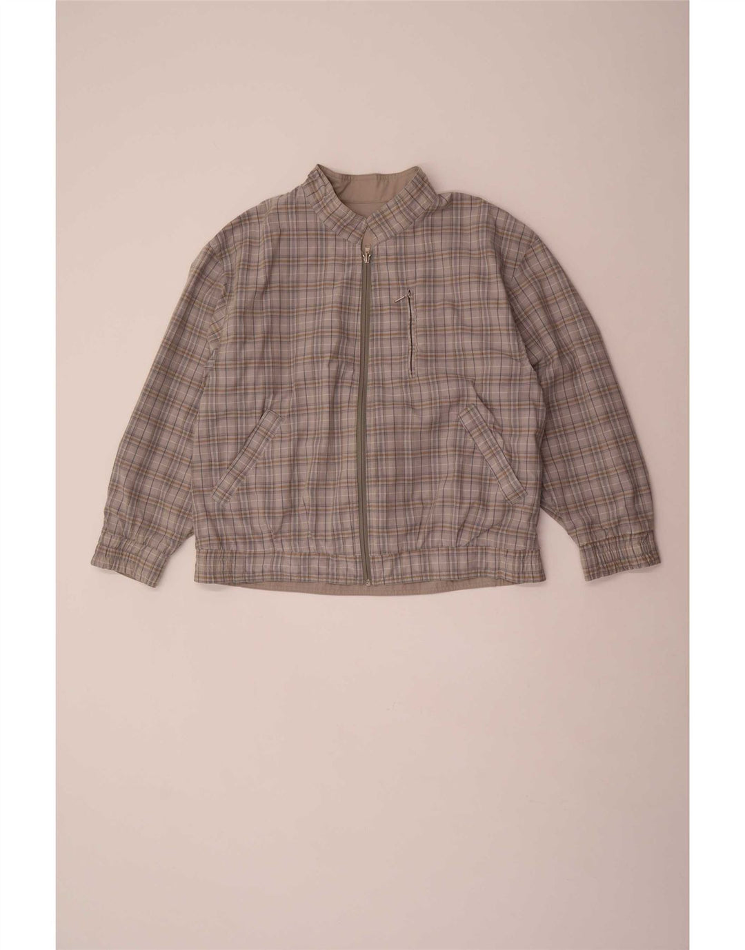 Vintage herre vendbar jakke UK 40 stor grå polyester