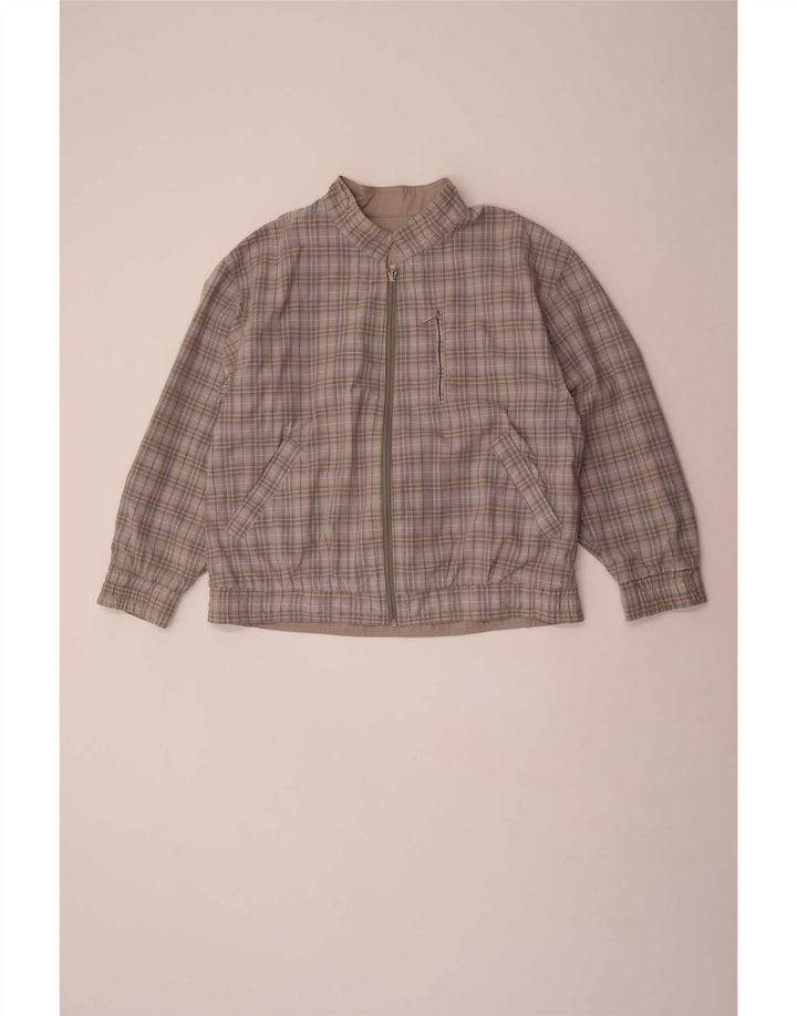 Vintage herre vendbar jakke UK 40 stor grå polyester