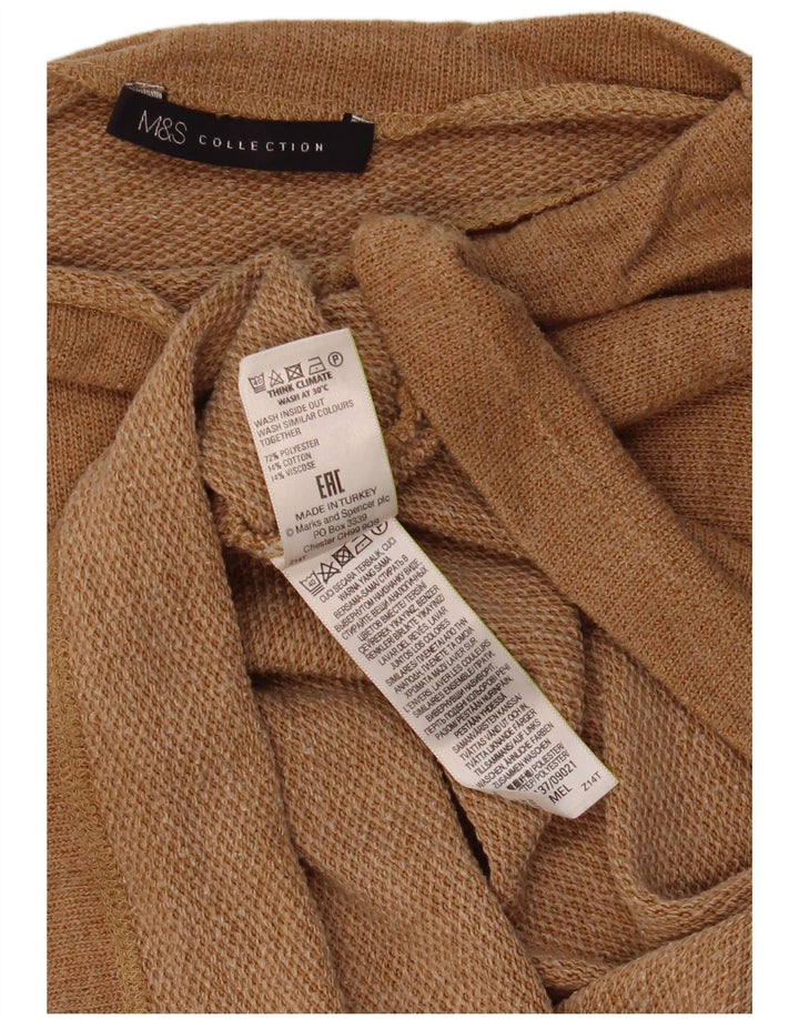 Market & Spruce Womens Crop Bluse Top UK 14 Large Beige Polyester