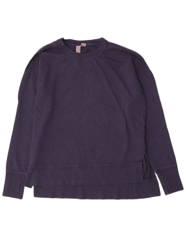 Sweaty Betty Dame Oversized Sweatshirt Jumper UK 6 XS Marineblå Bomuld