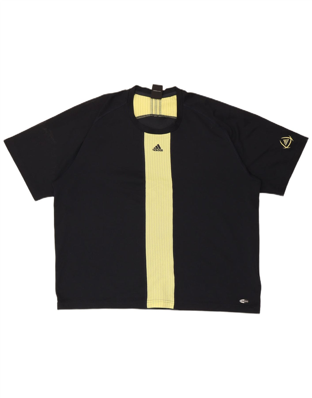 ADIDAS Herre Climacool T-Shirt Top 2XL Sort Colourblock Polyester