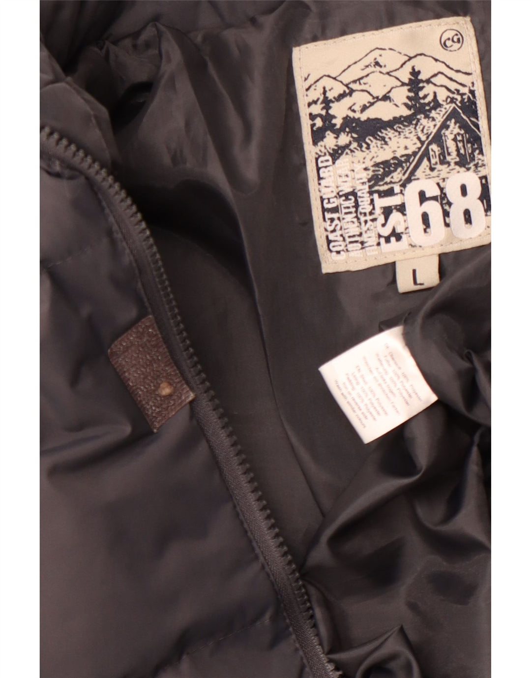 COAST GUARD Polstret herrejakke UK 40 Large Grå Polyester