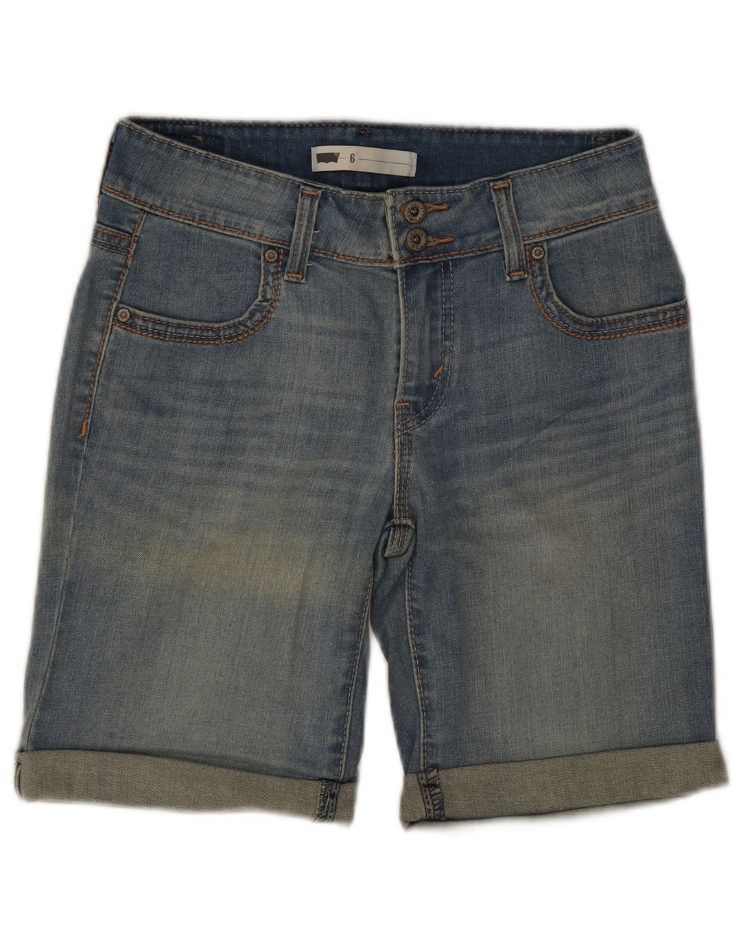 Levi's denimshorts til kvinder US 6 Medium W28 blå bomuld