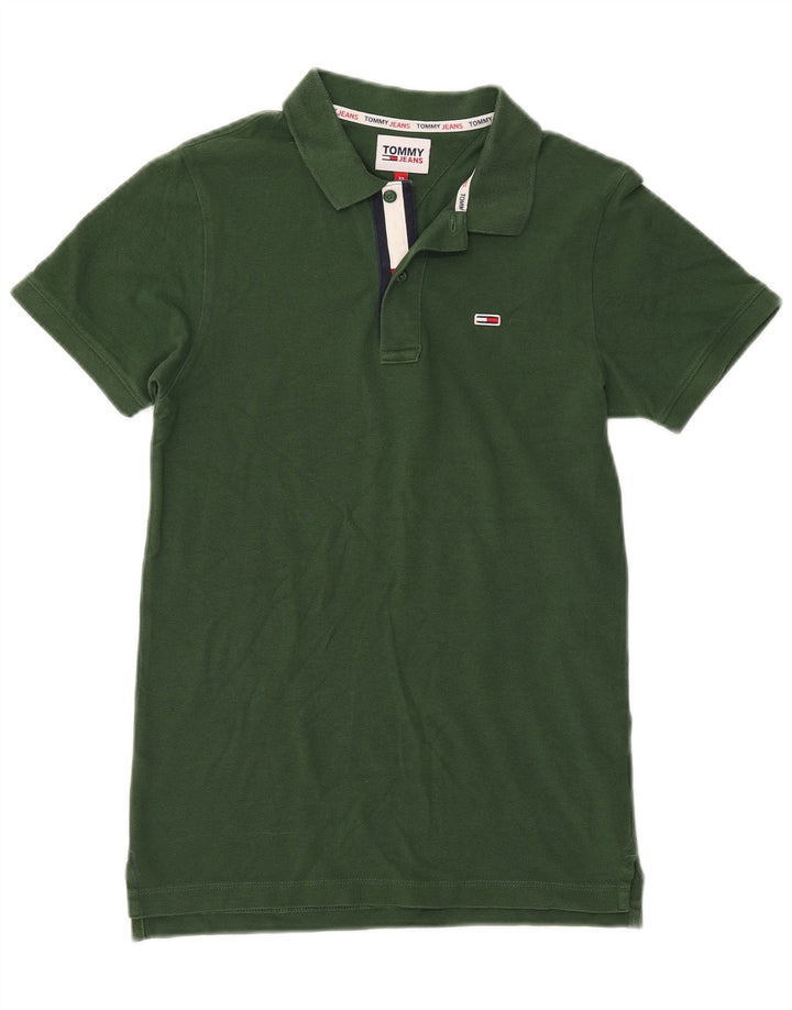 Tommy Hilfiger Herre poloshirt XS Grøn bomuld