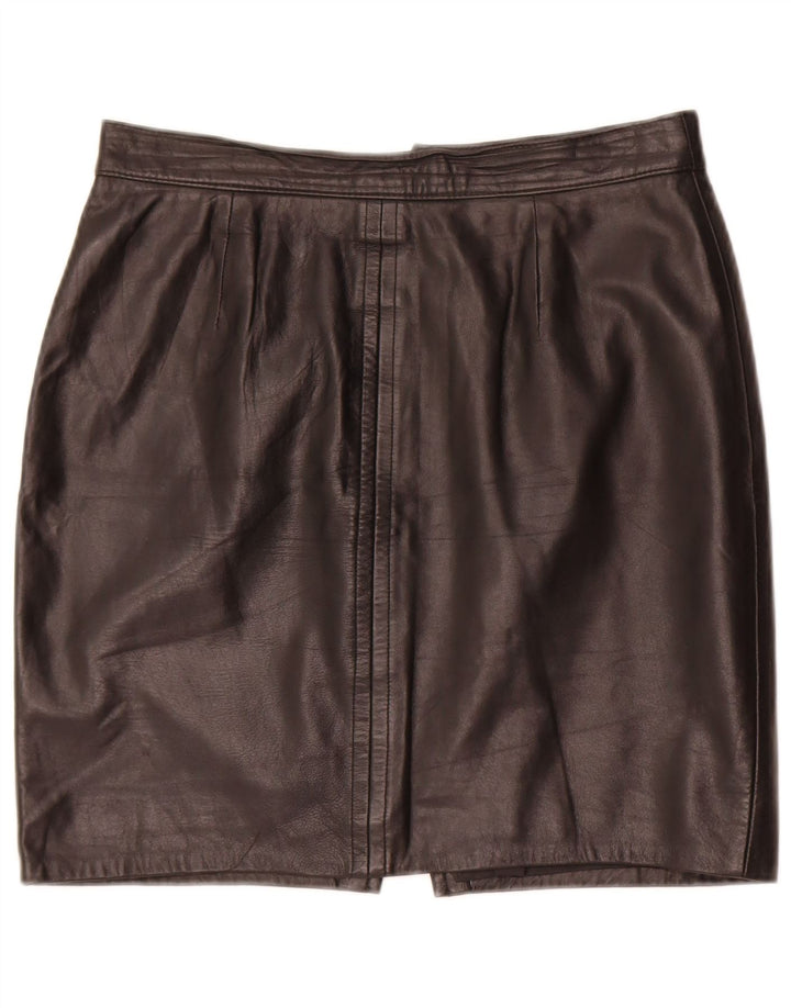 Vintage lædernederdel til kvinder W30 Medium Black