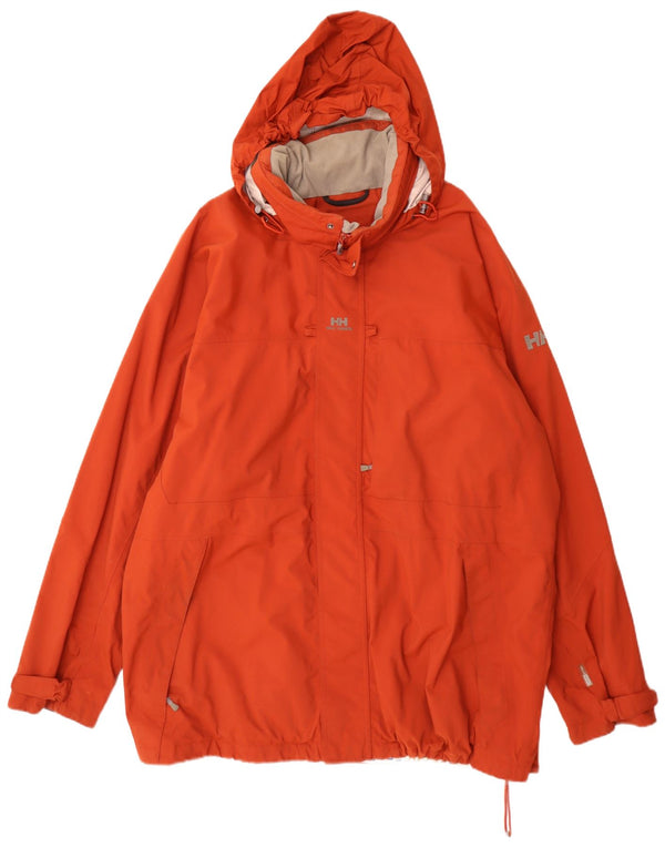 Helly Hansen Regnjakke med hætte til mænd UK 44 2XL Orange Nylon