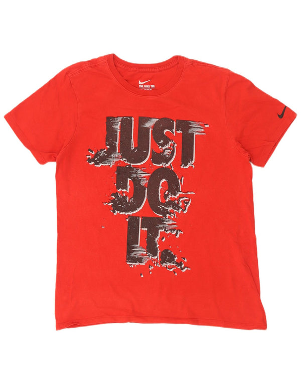 Nike Herre Athletic Cut Grafisk T-Shirt Top Medium Rød