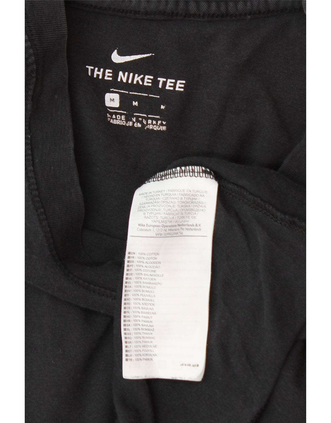 NIKE Mens Graphic T-Shirt Top Medium Black Cotton Vintage Nike and Second-Hand Nike from Messina Hembry 