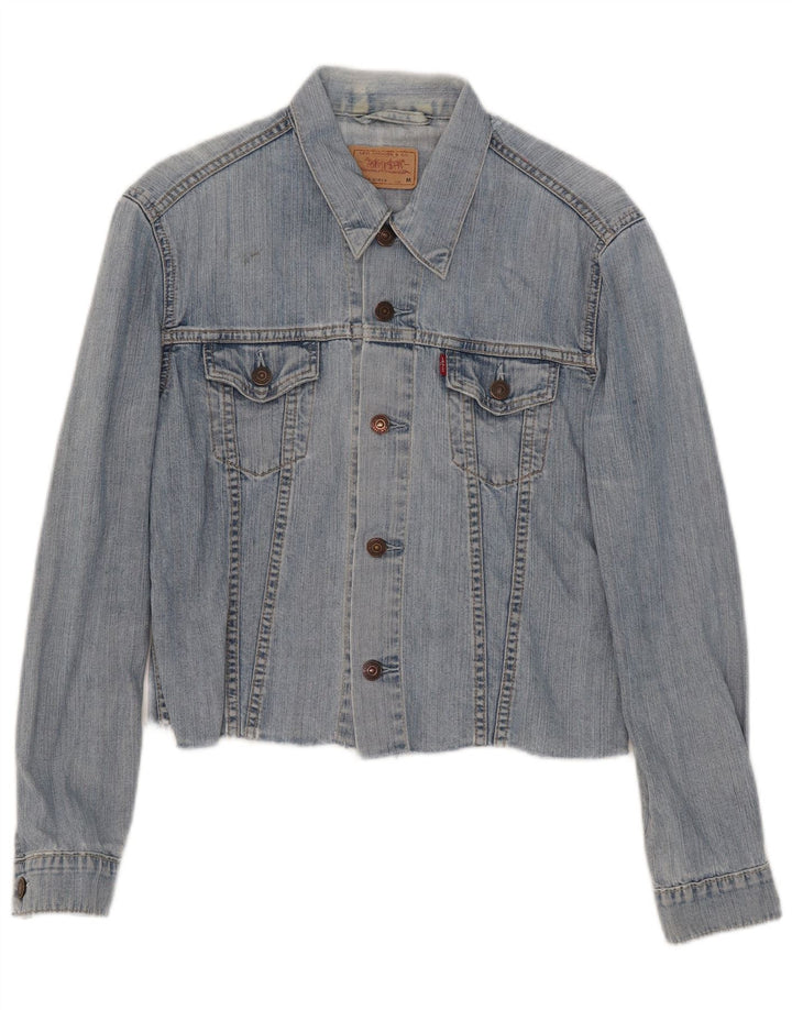 Levi's Girls Crop denimjakke 10-11 år Medium blå bomuld