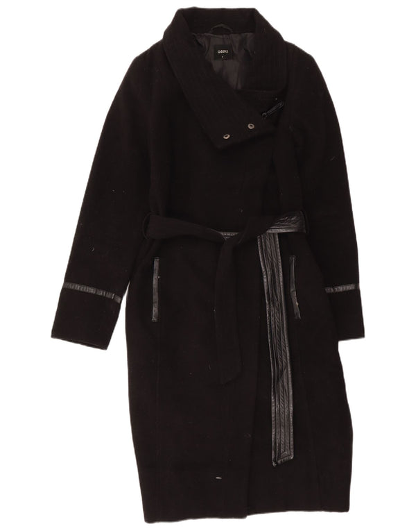 Oasis Dame Overfrakke UK 10 Lille Sort Polyester