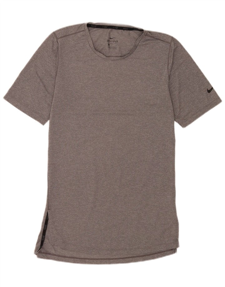 Nike herre Dri Fit T-shirt top mellemgrå polyester
