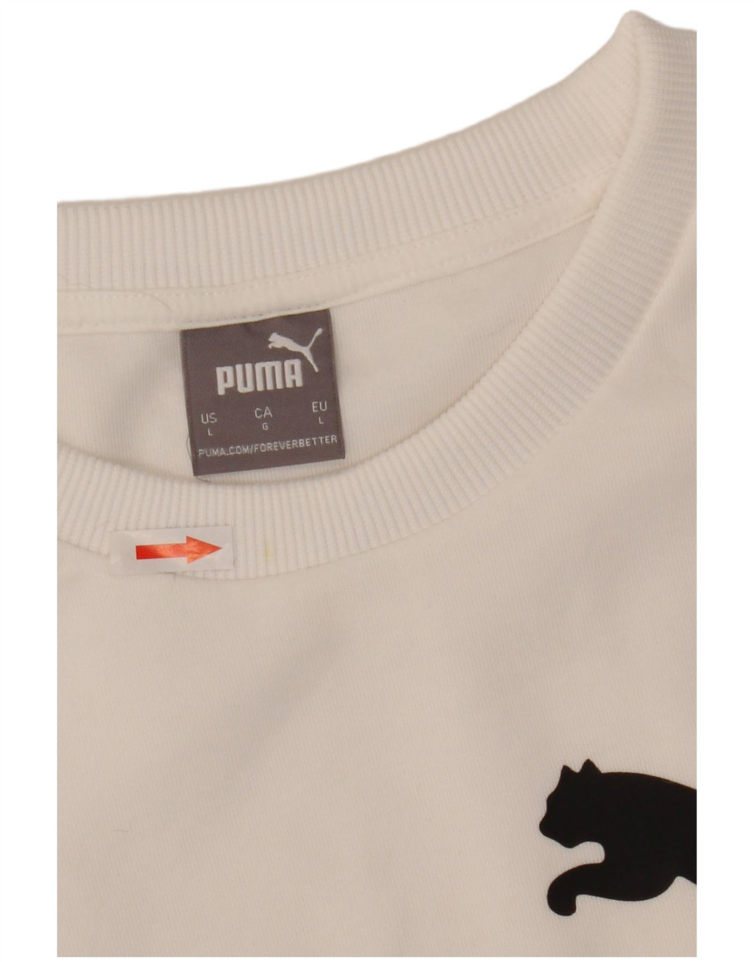 Puma Herre Grafisk Sweatshirt Jumper Stor Hvid Polyester