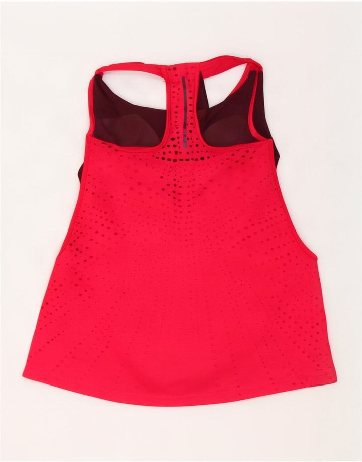 Adidas Dame Vest Top UK 10 Small Pink Colourblock Microfibers