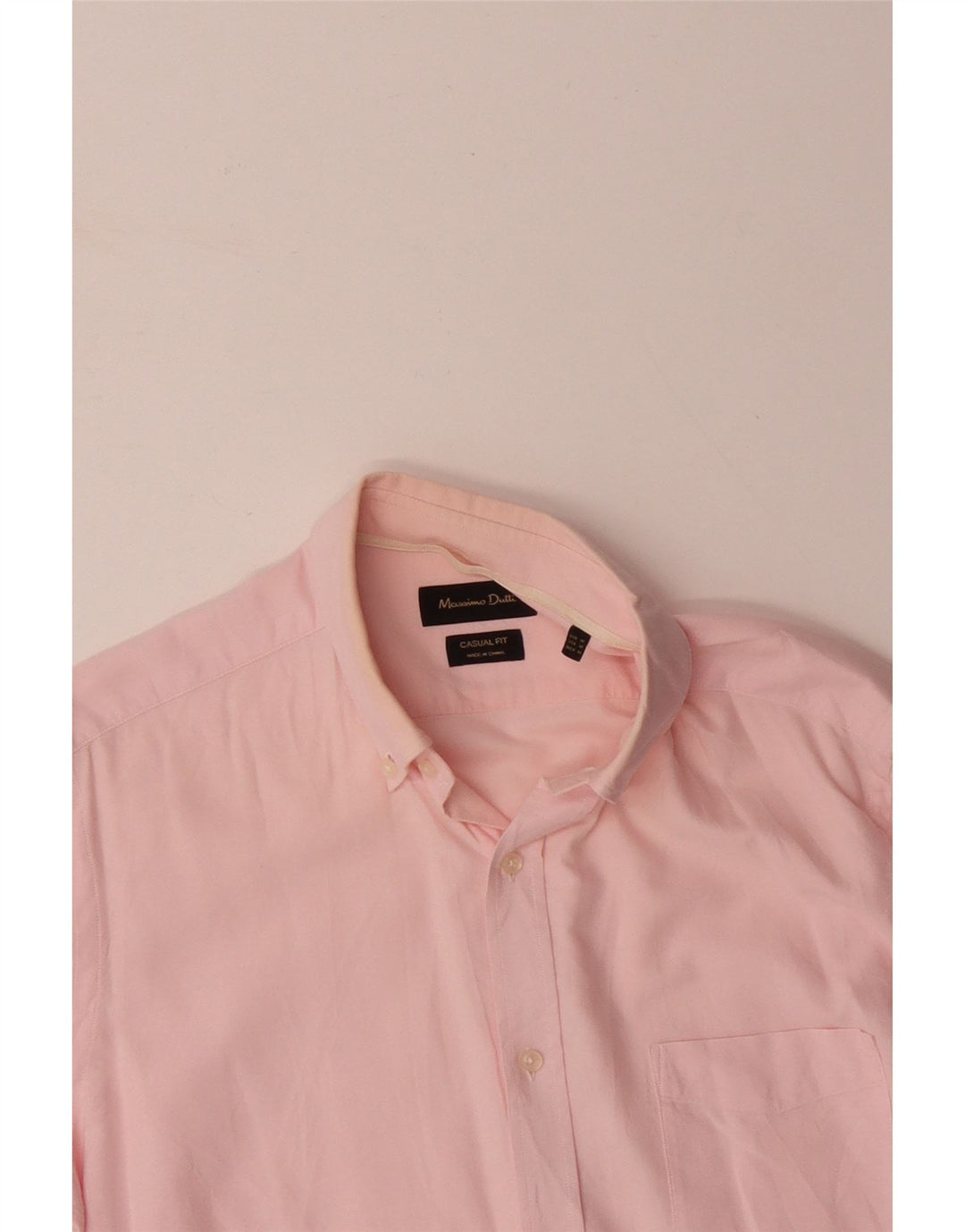 MASSIMO DUTTI Herre Casual Fit skjorte Medium Pink Bomuld