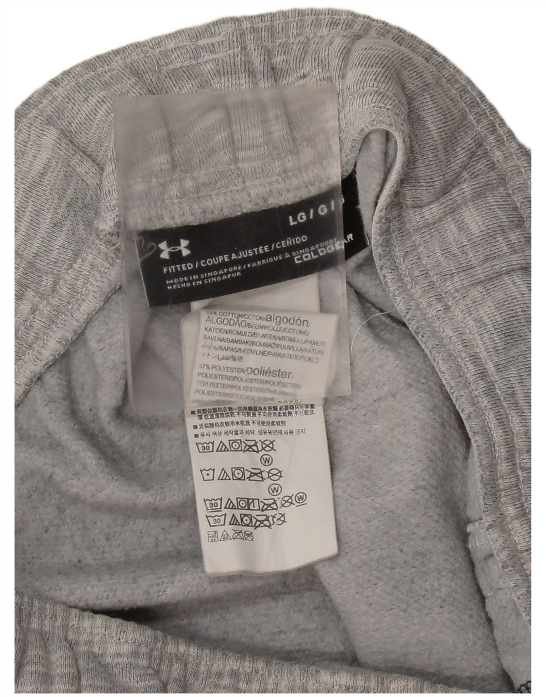 UNDER ARMOUR Herre Cold Gear Træningsdragt Bukser Joggers Large Grey Flecked