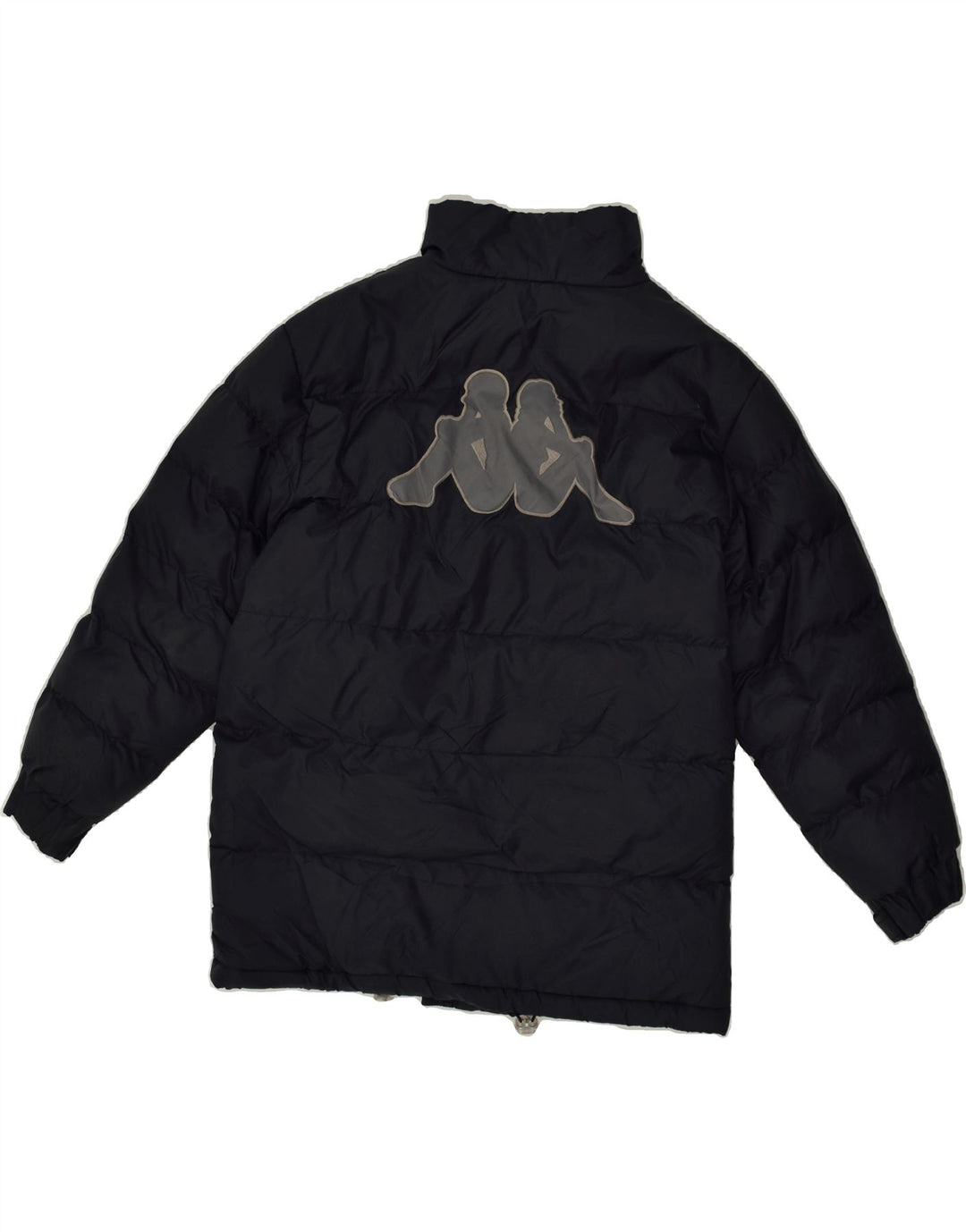 KAPPA Boys Graphic Padded Jacket 11-12 Years XL Black Polyester | Vintage Kappa | Thrift | Second-Hand Kappa | Used Clothing | Messina Hembry 