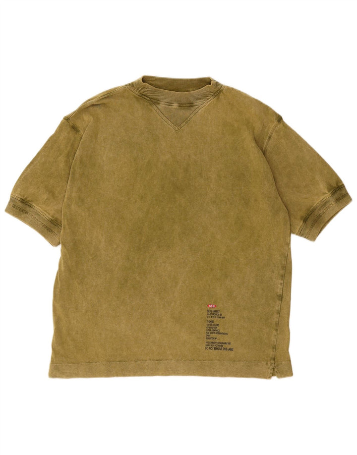 Benetton Herre T-Shirt Top Stor Grøn