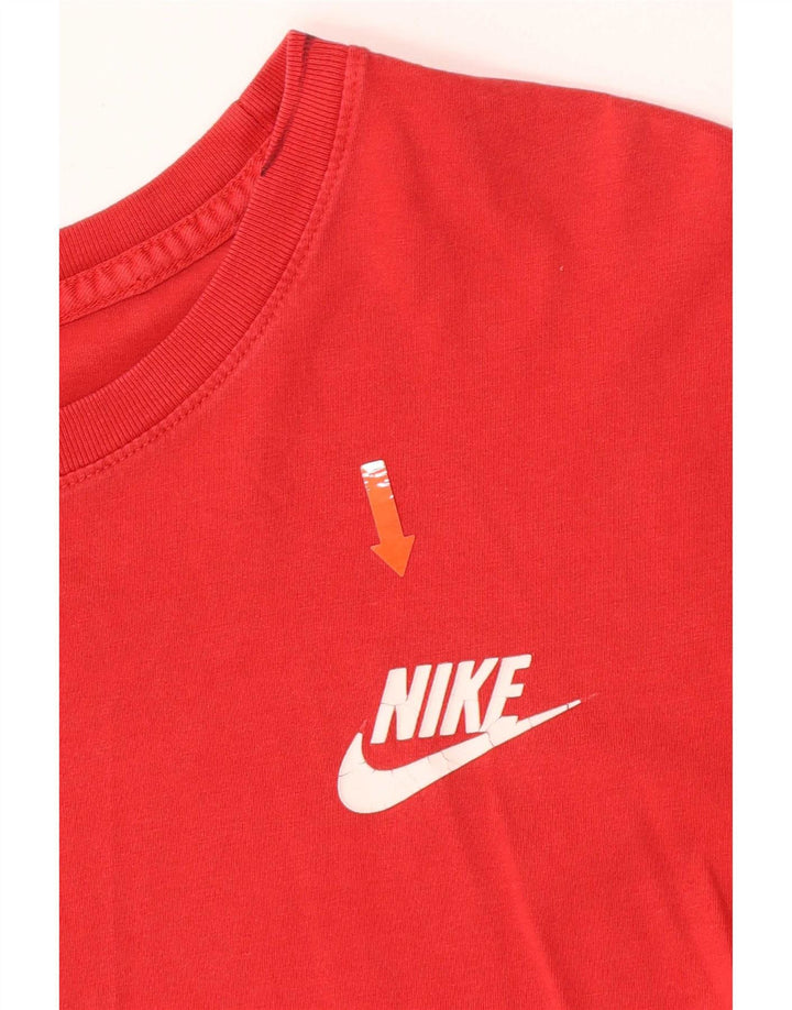 Nike grafisk T-shirt top til mænd, stor rød bomuld