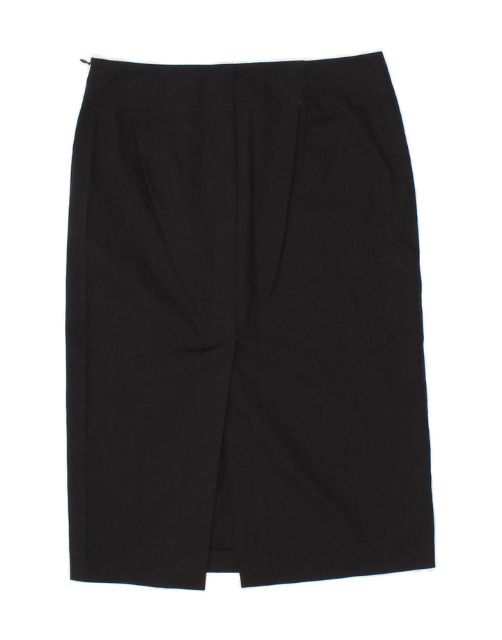 BENETTON Womens Straight Skirt IT 40 Small W28 Black Cotton Vintage Benetton and Second-Hand Benetton from Messina Hembry 